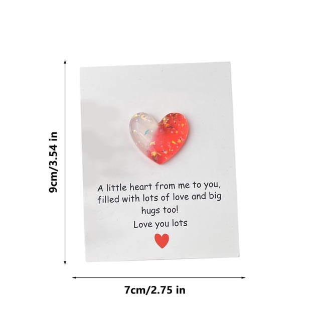 RKSTN Valentine's Carte Câlin de Poche pour la Journée - Rouge