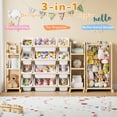 thumbnail image 3 of Lukstr Toy Storage Organizer for Kids with 12 Bins, 6 Shelves and Stuffed Animal Storage Tower, 3-in-1 Kids Storage Organizer for Playroom, Nursery, 3 of 8