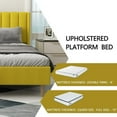 thumbnail image 5 of alazyhome Queen Size Upholstered Platform Bed Frame, Easy Assemble, Yellow, 5 of 7