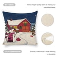 thumbnail image 4 of Winter Barn Snowman(1) Linen toss pillowcase Decoration pillowcase Gift preferred 24x24" Cushion cover 4 set Sofa pillowcase Sofa bedroom living room car, 4 of 8