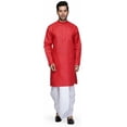 thumbnail image 4 of Mens Desginer Wear Bollywood Style Indian South Indian Cotton Dhoti Kurta Set, 4 of 4