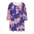 thumbnail image 6 of OSFVNOXV Plus Size Tops for Women,Loose Fit Tie Dyed Peplum Tops for Women,Oversized Graphic T-Shirts Loose Fit Flowy Lounge Blouse,Sizes L-5XL, 6 of 6