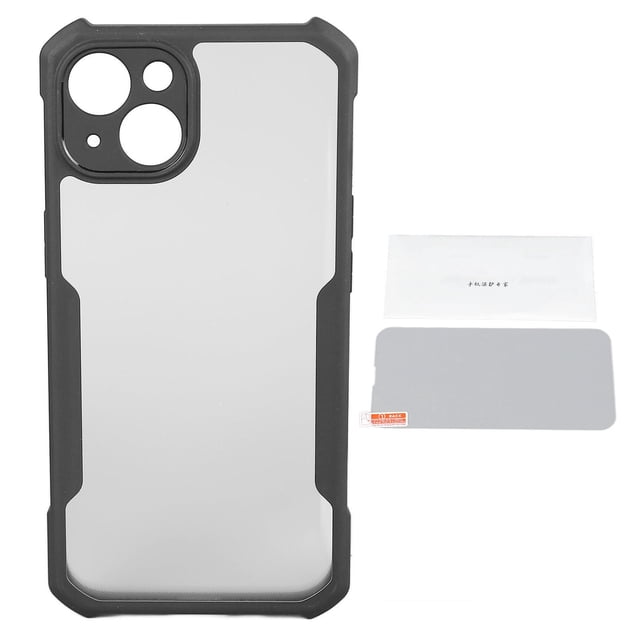 Funda de silicona para teléfono, antigolpes, disipación de calor, fina, protección de lente, accesorio para teléfono con protector de pantalla para iPhone, color negro, para iPhone 13 mini