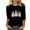 Black-1, variant on Feancey Christmas T Shirts for Women Plus Size 3/4 Sleeve Blouse Funny Santa Claus Printed Tunic Tops Crew Neck Casual Loose Graphic Tees Black M