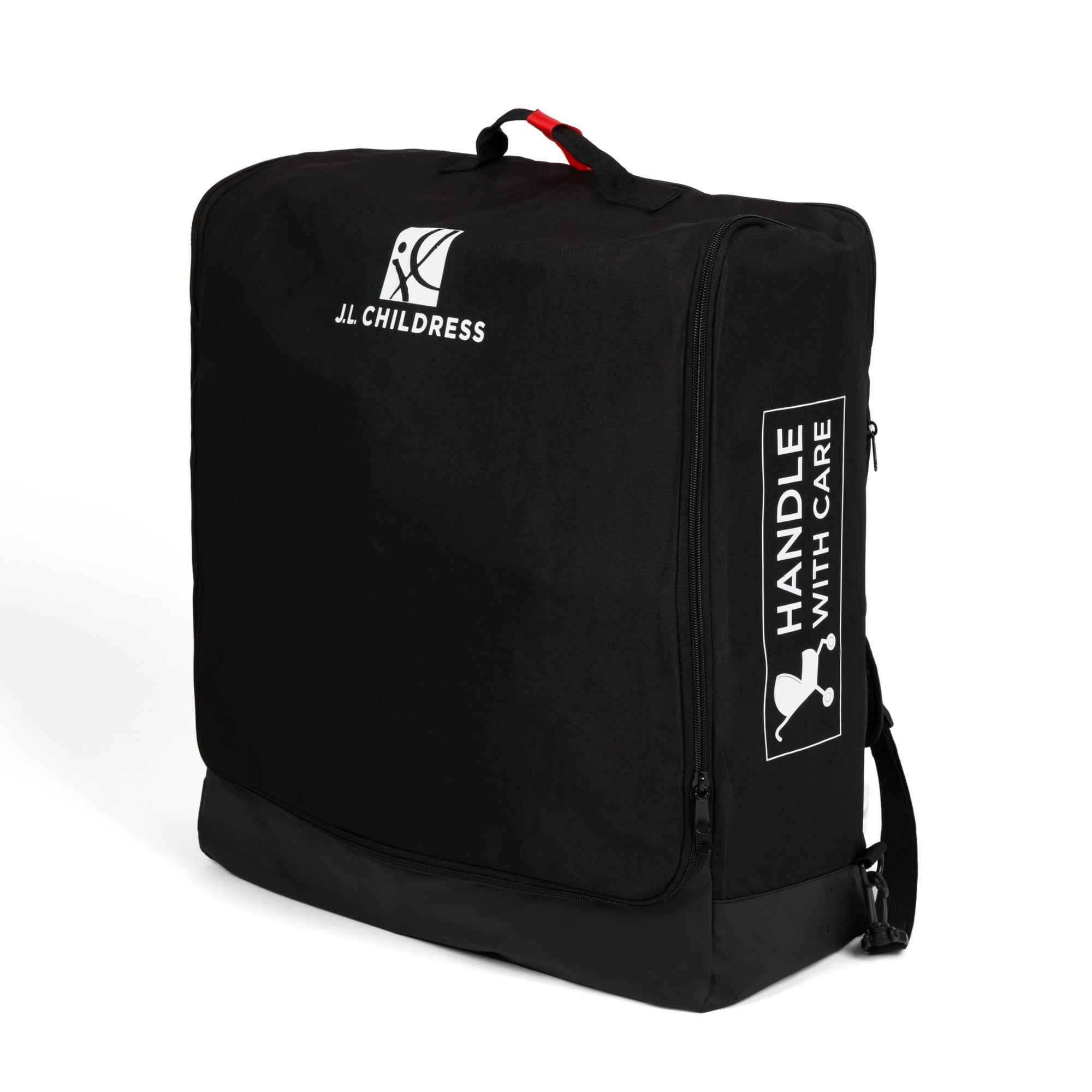 J.L. Childress Compact Travel Stroller Bag for Airplane - AirTag Compatible - Unpadded, Black
