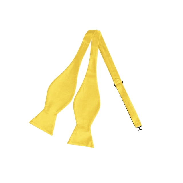 CORBATA DE PAPA INSPIRE CHIC, color sólido, autoajustable, para bodas formales y fiestas, color amarillo dorado, talla única