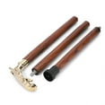 thumbnail image 2 of Ajuny Wooden Walking Cane Stick with Detachable Brass Tiger Design Handle, Rubber Tip, 36 Inch, 2 of 7