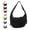 Black, variant on Crescent Crossbody Bags for Women, Hobo Shoulder Bag Half Moon Bag, Large Capacity Crossbody Bag for Travel, Work
