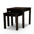 thumbnail image 2 of 2-Piece Accent Nesting Table Set, Wooden Side Tables for Small Space, Square Coffee Tables with Solid Wood Frame for Dining Room, Living Room, Espresso, 2 of 4