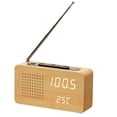 thumbnail image 2 of Abody Multifunctional Retro Bedside Wood Alarm Clock High Definition Large Screen Digital Display Clock, 2 of 7