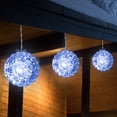 thumbnail image 3 of 6" Clear LED Hanging Crystal Sphere Ball Outdoor Christmas Decoration, 3 of 9