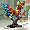 thumbnail image 2 of Fall Decorations For Home home decor Desktop Ornament Butterfly Owl & Happiness Tree 2D Flat Acrylic Decorative Scene Ornament With Base Desktop, 2 of 4