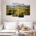 thumbnail image 2 of Elephant Stock Mossy Iceland Landscape Wall Art - Horizontal Multi Panel Canvas - Living Room Wall Decor - Nature Multi Panel - Yellow And Gray Decor - 52" x 32", 2 of 8