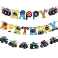 thumbnail image 1 of Guirnalda de cumpleaños BHNACIER decoración para fiesta de Monster Truck, 1 of 6