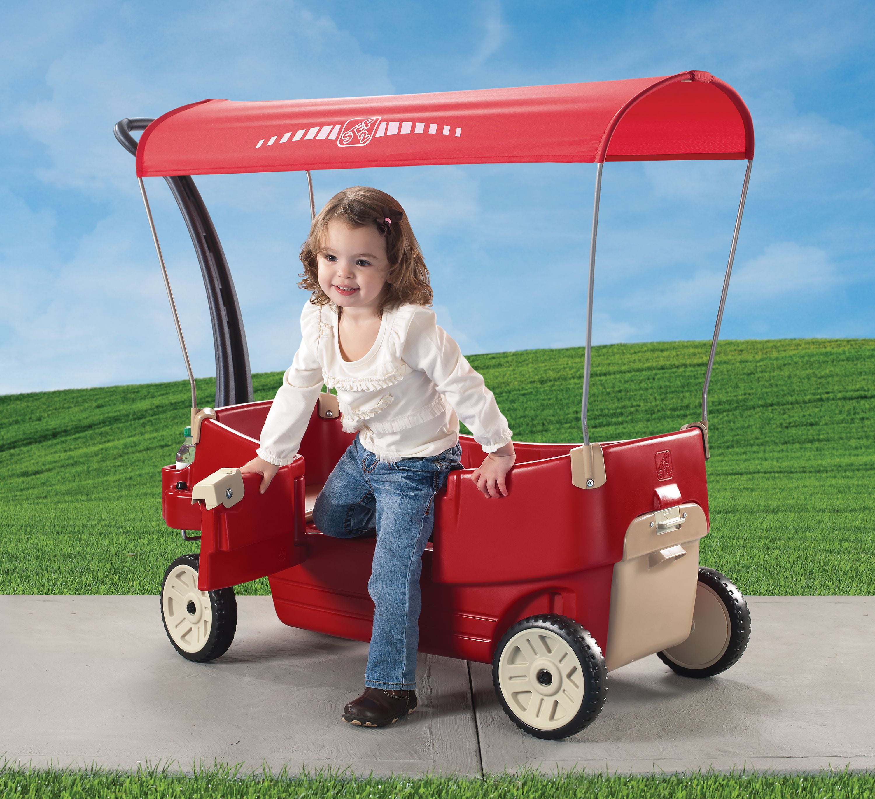Step2 All Around Canopy Wagon Red Kids Wagon with Canopy - 1