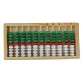 thumbnail image 2 of estándar-8,15 pulgadas-calcudora profesion columnas (herramienta de aprendizaje y educativo) para niños 6 7 Madera Verde Rojo CUTICAT Juguetes aritméticos de ábaco, 2 of 8