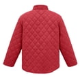 thumbnail image 5 of SEROYE Womens Jackets Corduroy Quilted Stand Collar Button Down Coat Embossed Pattern Casual Warm Outerwear Pockets (XL, Red), 5 of 5
