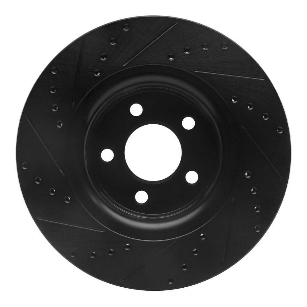 Dynamic Friction Company 633-54077R DFC Brake Rotor - Drilled And Slotted - Black