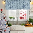 thumbnail image 6 of 2 Pack Valances for Windows, Navy Blue Starfish Window Valances for Living Room/Bedroom/Bathroom, Coastal Ocean Summer Sea Nautical Light Filtering Kitchen Curtain Valance 42"W x18" L, 6 of 9