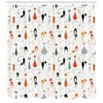 thumbnail image 3 of Ambesonne Cat Shower Curtain, Colorful Design Kitten Pattern, 69"Wx84"L, Multicolor White, 3 of 3