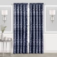 thumbnail image 3 of Simple Elegance by Ben&Jonah Floral Bliss Rod Pocket Window Curtain Panel - 52"W x 84"L - Navy, 3 of 5