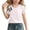 White, variant on Loopsun Kids Girls Summer Tops Solid Round Neck Short Sleeve Blouses for 0 to 12 Years