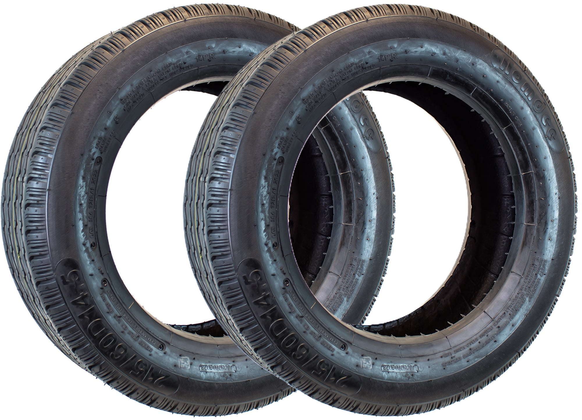 2-Pack Trailer Tires & Rims, 20.5X8.0-10 5Lug, Steel