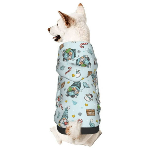 Balery Winter Wonderland Light Blue Sudadera con Capucha para Perros Pequeños – Ropa para Mascotas, Disfraz para Perros y Gatos, Ideal para Fiestas y Cosplay-X-Large