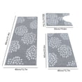 thumbnail image 3 of Bathroom Rug Set,Three Piece Flocked Water Absorbent Floor Mat With Anti Slip Base and Machine Washable Feature for Shower Toilet Floor Layout,Fit for Youngster Household Restroom Decoration(Gray), 3 of 7