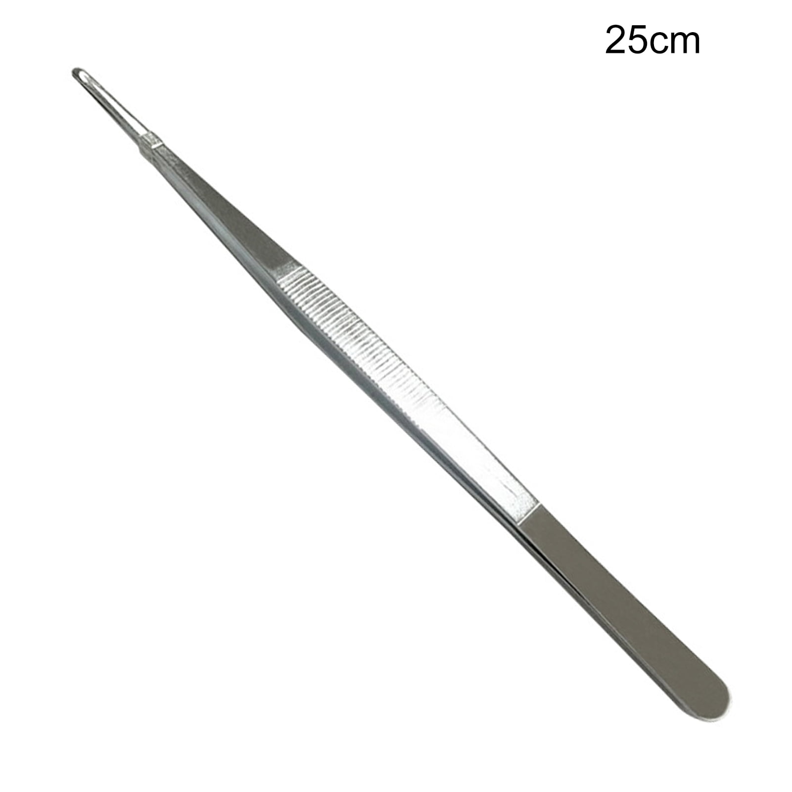 1pcs Stainless-Steel Kitchen Straight Grill Tweezers BBQ Food Tongs Tools