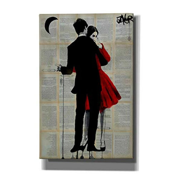 Epic Graffiti ` `True Romance` by Loui Jover Giclee Canvas Wall Art, 26" x 40", Red