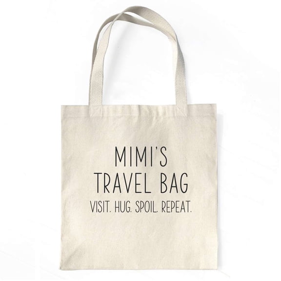 Mimi's Travel Bag 12 oz Natural Cotton Canvas 14" x 14" x 5" Reusable Grocery Shopping Tote Bag