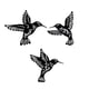 thumbnail image 3 of 3 Piezas Colibrí de de la Pared Decoración Pájaros de Metal 3D Escultura al Aire Libre Hierro Colgante al Aire Libre Decoración Adornos, 3 of 9