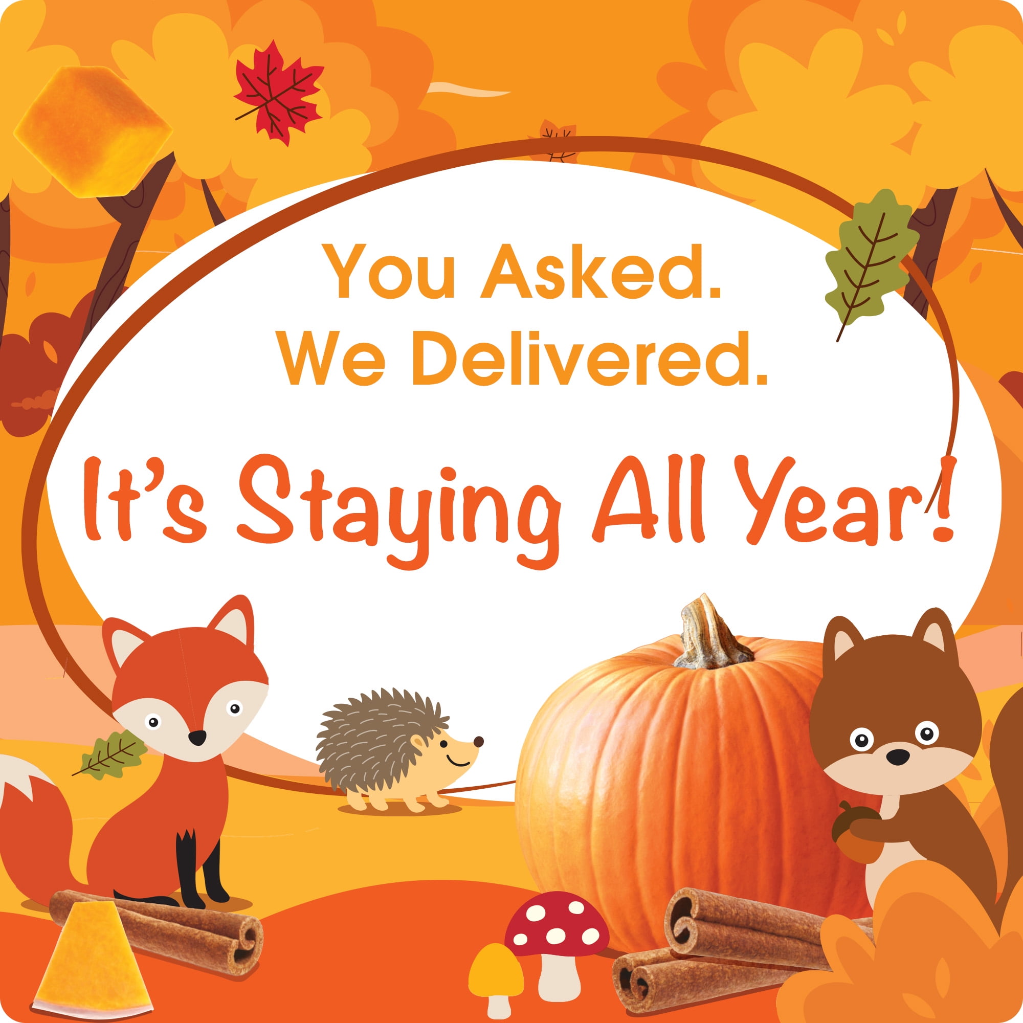 (12 pack) Great Value Pumpkin Spice Applesauce, 4 oz, 6 Count