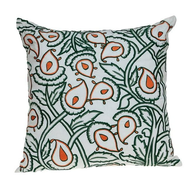Parkland Collection PILF21013P Celeste Accent White Pillow Cover with Poly Insert
