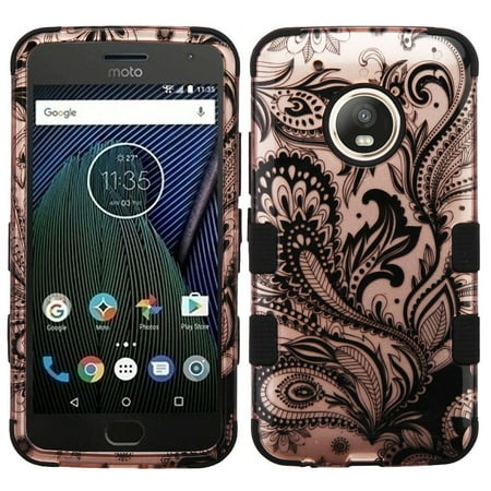 motorola moto g5 plus case by insten phoenix flower tuff shock