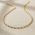 thumbnail image 6 of Tilo Jewelry Yellow Gold Plated Solid 925 Sterling Silver 3.25mm Diamond-Cut Ball Beaded Station Chain Necklace with Secure Lobster Lock | 16 Inch | Everyday Necklace for Women, Men, Unisex, 6 of 12