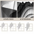 thumbnail image 3 of Black Grey Ombre Kitchen Window Curtains, Swag Curtains Valance for Bedroom Living Room Bathroom, Moire Modern Aesthetics Geometric Abstract Rod Pocket Window Curtain Block Drapes 2 Panels 36"x45", 3 of 9