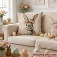 thumbnail image 1 of Decoraciones de Pascua, adornos de Pascua, regalos de Pascua, funda de almohada de conejito de Pascua, animales lindos, decoración de sofá estampada, funda de cojín suave, funda de almohada corta de f, 1 of 6