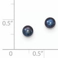 thumbnail image 2 of Beautiful Sterling Silver Rh-plated 4-5mm Black FW Cultured Button Pearl Stud Earring, 2 of 2