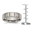 thumbnail image 6 of Titanium 6mm Grooved Satin and Polished Band, 6 of 10