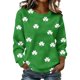 thumbnail image 3 of TaTaai Womens St Patricks Day Print Sweatshirt Long Sleeve Crewneck Casual Pullover Loose Fit Holiday Graphic Top Gift, 3 of 5