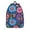Colorful Floral Pattern, variant on Blue Gold Marble Backpack for School,Cute School Bag,Schoolbag with Adjustable Shoulder Straps & Padded Back,15.7"x11.8"x5.5"