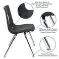 thumbnail image 6 of Flash Furniture Emmy Mobile 86" Oval Wave Flexible Laminate Activity Table Set with 18" Student Stack Chairs, Oak/Black, 6 of 15