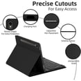 thumbnail image 2 of Bluetooth Keyboard Mouse Set For Samsung Galaxy Tab S9 Fe/s9/s8/s7 Leather Tablet Case + Rgb Backlit Keyboard + Mouse, 2 of 5