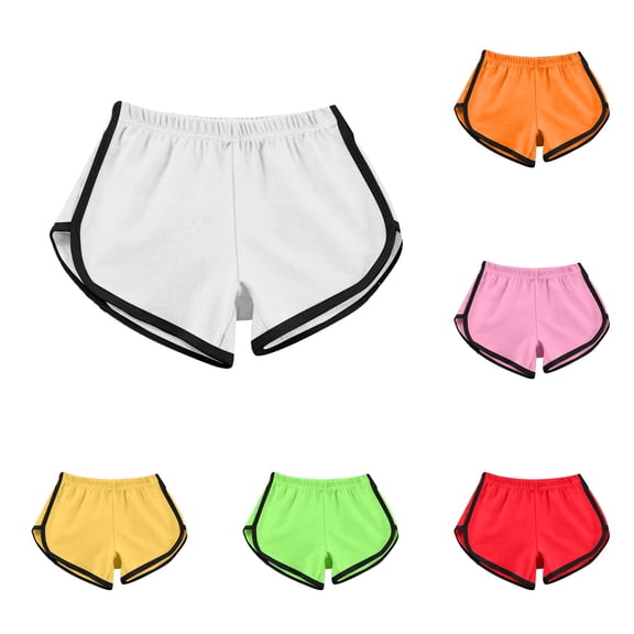 DDAPJ pyju Womens Dolphin Workout Shorts Trendy Color Block Casual Athletic Shorts Elastic Waist Yoga Running Shorts Comfy Summer Shorts Orange XXXL