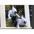 thumbnail image 5 of Window Crasher Ghosts, Halloween Window Decorations, Walll Decoration Hanging Ghost Outdoor Indoor, Cute Stuffed Ghost Party Decorations Window Broken Halloween White Flying Ghost, 9.8x7.1x5.5", 5 of 5