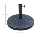 thumbnail image 3 of Outsunny Support Rond en Résine de 29 Lb pour Parasol de Patio, Base avec Mât Enduit, Support de Parasol de Marché et de Jardin, Support pour Parasol, Bronze, 3 of 10