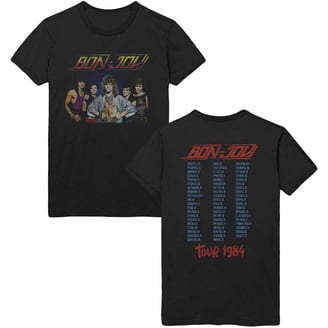 Bon Jovi Unisex T-Shirt Tour '84 (Back Print) (Large) - Walmart.com