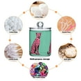 thumbnail image 6 of Yayeee 4 Pack Qtip Holder Bathroom Cotton Swab Canister with Lid Clear Dispenser Set, Pink Cheetah, 6 of 6